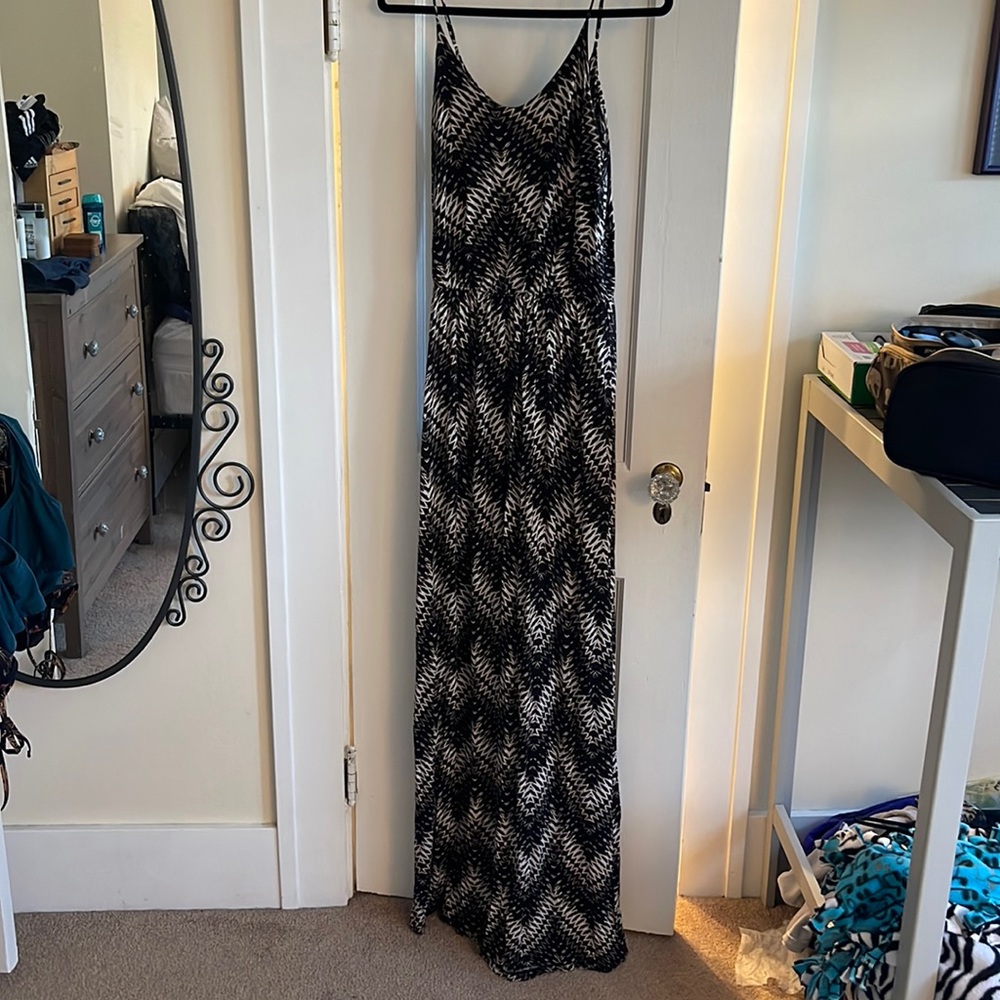 Black and white maxi dress